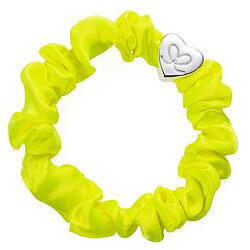 By Eloise London Silver Heart Silk Scrunchie