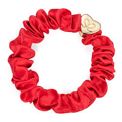 By Eloise London Gold Heart Silk Scrunchie