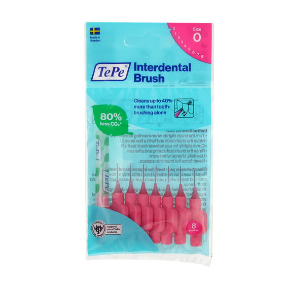 TePe Original Brosettes intérdentaires 0 Rose (0,4 mm) 8 pces