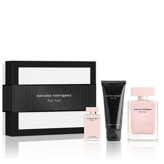 Narciso Rodriguez For Her EDP 50 ml + EDP MINI 7.5 ml + Lait pour le corps 50 ml