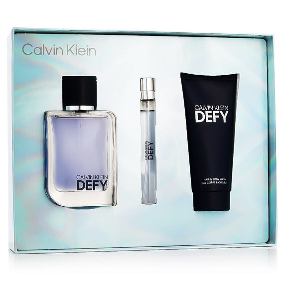 Calvin Klein Defy EDT 100 ml + EDT MINI 10 ml + Gel douche corps et cheveux 100 ml
