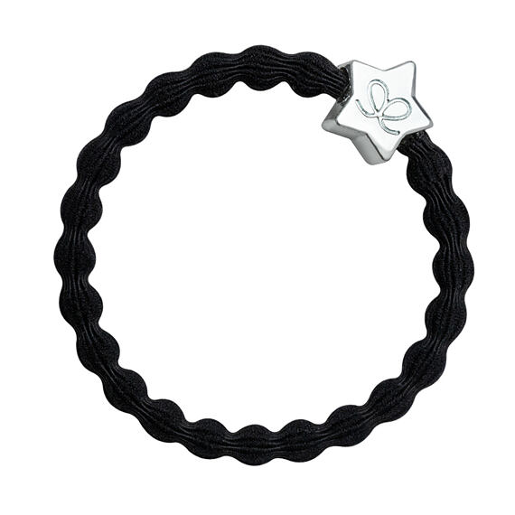 By Eloise London Silver Diamanté Star Black