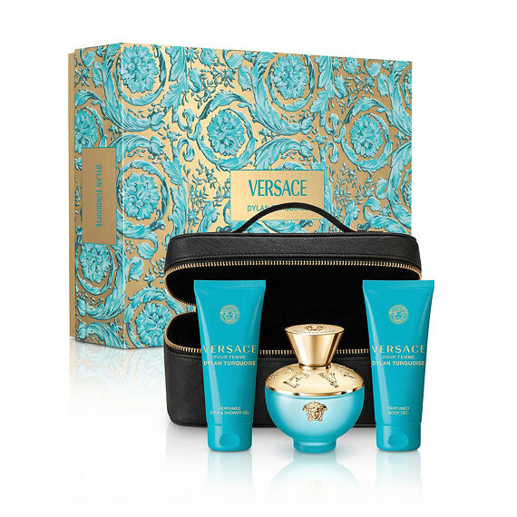 Versace Pour Femme Dylan Turquoise EDT 100 ml + Gel douche 100 ml + BG 100 ml + Trousse de maquillag