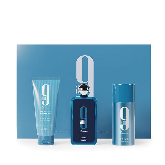 Afnan 9 am Dive EDP 100 ml + DEO spray 150 ml + Gel douche 150 ml