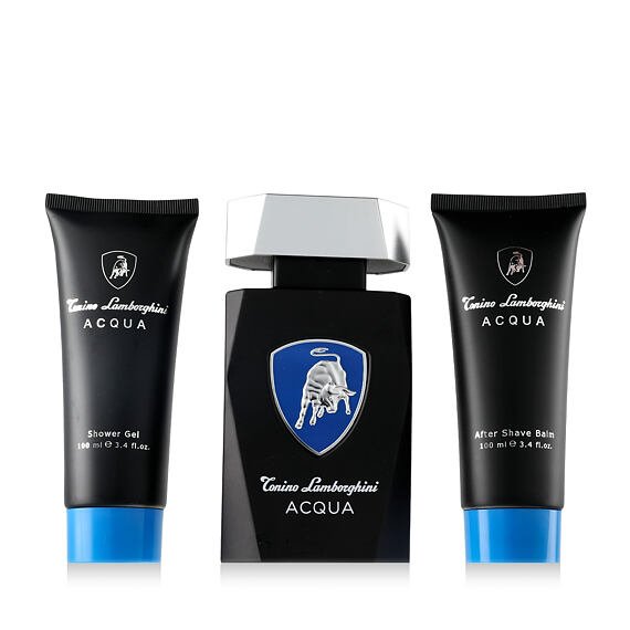Tonino Lamborghini Acqua EDT 125 ml + Baume après-rasage 100 ml + Gel douche 100 ml