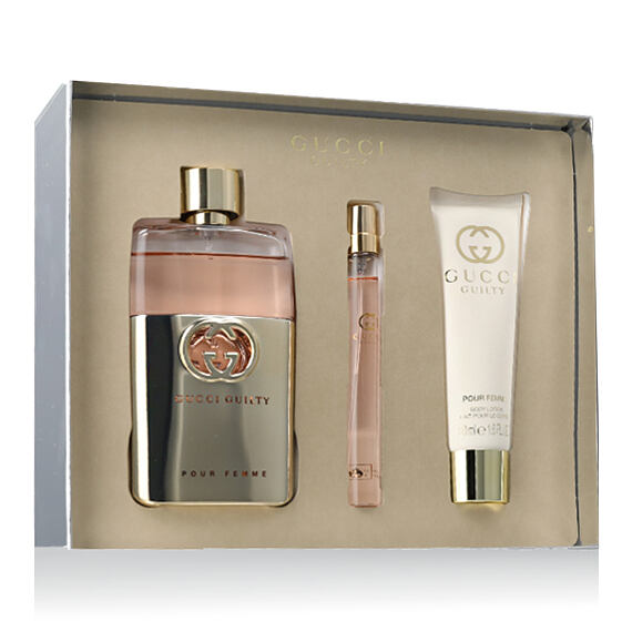 Gucci Guilty Pour Femme EDT 90 ml + EDT MINI 10 ml + Lait pour le corps 50 ml