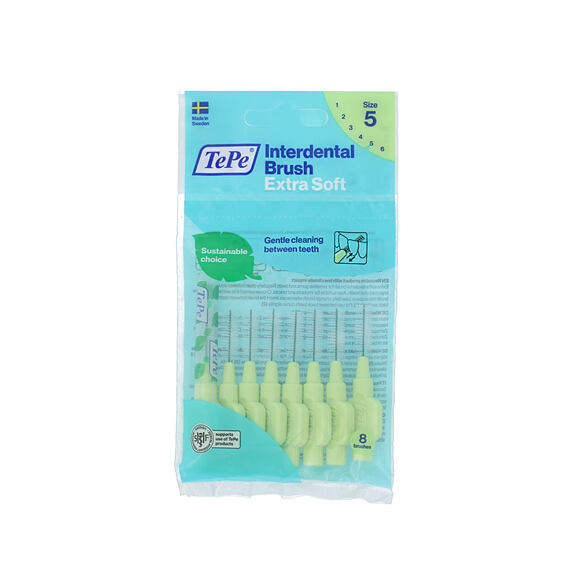 TePe Extra Soft Brossettes Interdentaires 5 Vertes (0,8 mm) 8 pces