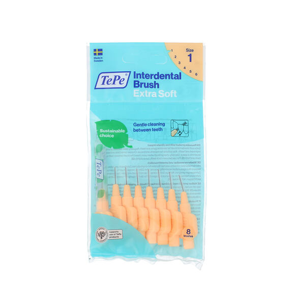 TePe Extra Soft Brossettes interdentaires 1 Orange (0,45 mm) 8 pces