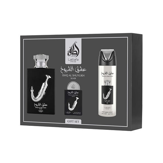 Lattafa Pride Ishq Al Shuyukh Silver EDP 100 ml + EDP 20 ml + DEO spray 200 ml