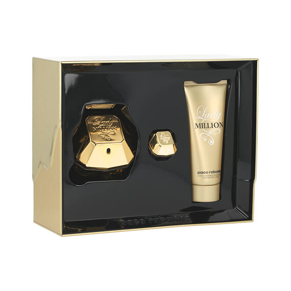 Paco Rabanne Lady Million EDP 80 ml + EDP 5 ml + Lait pour le corps 100 ml
