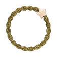 By Eloise London Metallic Gold Star - Olive Green